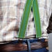 Vintage 80s Striped Green Blue Suspenders