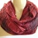 Shimmery Brick red.. Tie dyed...Flamenco.Necklace Scarf...Le dernier cri...