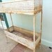 Vintage Garden Planter Rustic French Lattice Metal Mesh Book Organizer Stand