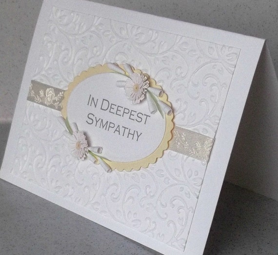 Quilled sympathy card handmade paper quilling flowers