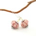 Pink Polka Dot Glass Earrings