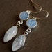 Rainbow Moonstone and Aqua Blue Druzy Earrings - Sterling Silver - July 4th Sale