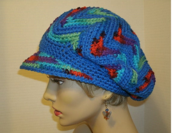 pattern crochet hat nipple Brim Hat Ripple Crochet top2toesboutique Slouch by Ladies with