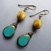 Deep Turquoise Drop Earrings - BLACK FRIDAY SALE