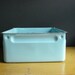 SALE - Vintage Teal Enamel Refrigerator Bin - Vintage Enamel Storage