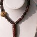 OOAK - Antique Chinese carved red jade amulet - talismanic necklace - buddha necklace