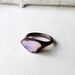 Copper Boulder Opal Ring Ethereal Purple Violet Stone October Birthstone Natural Raw Patina Artisan