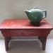 Vintage Primitive Hand Made Wood Step Stool Bench