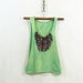 Green Hand Dyed Bib Top S M