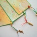 Hand Painted Bookmarks Watercolor Bookmarks with Brass Charms
