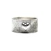 Heart Imprint Ring 3D Wide Sterling Silver Love Wedding - Heartprint