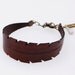Feather Leather Bracelet in Brown