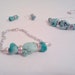 SUMMER SALE SET of Turquoise Earrings & Necklace - Chunky Nugget stone beads and Crystals by Jessentials