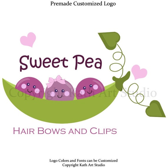 Items similar to Premade Business Logo Design - Peas in a Pod 60 Sweet