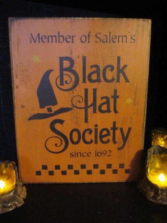 Black Hat Society by DaisyPatchPrimitives on Etsy