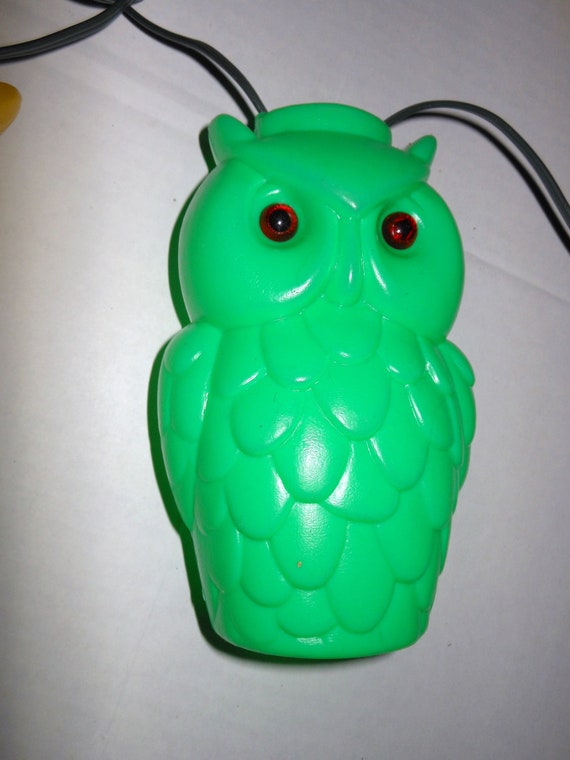 Vintage Blow Mold Owl Party String Lights RV / Camper Patio