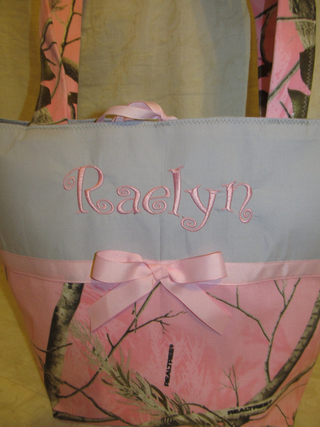 Realtree pink gray camo camouflage diaper bag baby bag