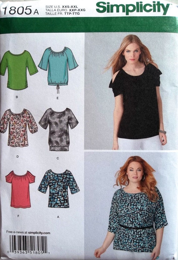 Womens Tunic Tops Sewing Pattern Easy Tunic Tops Pattern