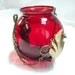 Vintage Ruby Glass Plant Hanger Terrarium
