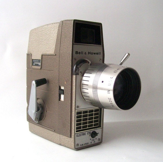 vintage bell & howell electric eye 8mm movie camera with zoom