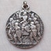 Antique Joan of Arc Medal Medieval Style Silver Toned French