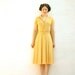 70s Does 30s Day Dress... Golden Yellow Vintage Dress... Adorable Autumn Dress ... STAY GOLD (xs/s)