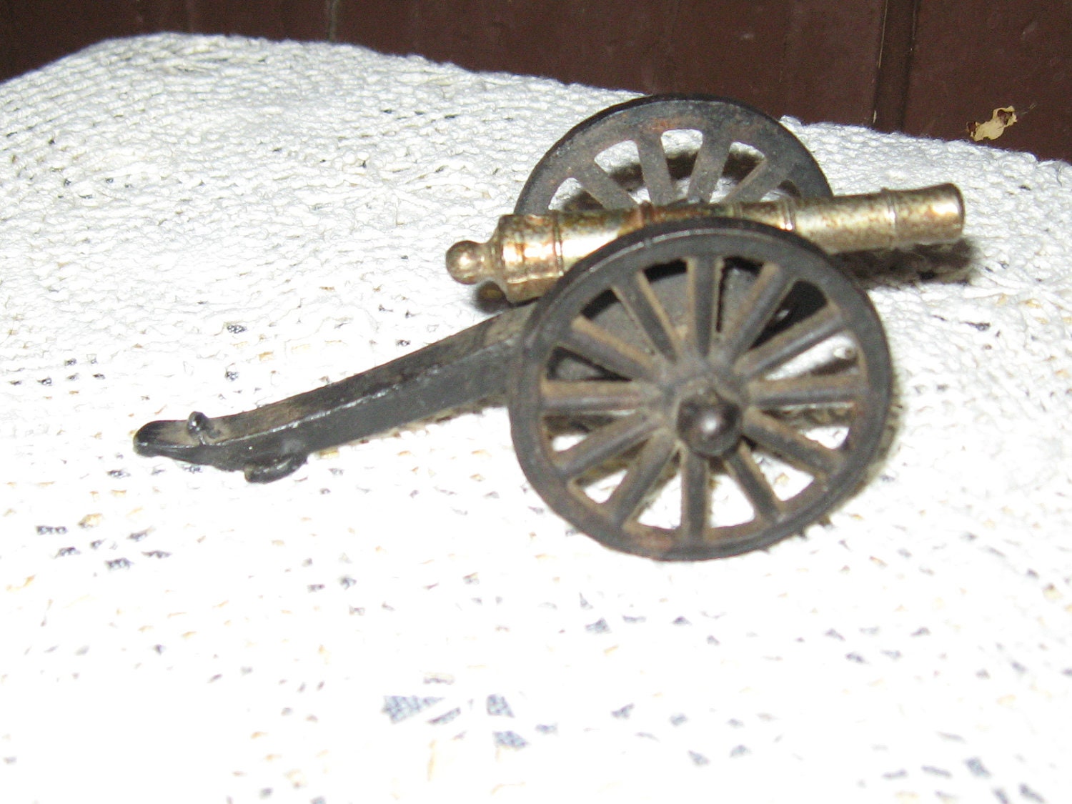 Vintage Toy Cannon Cast Iron & Brass Penncraft usa