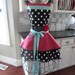 Retro Womens Apron - 4RetroSisters Annabelle Style - Pretty in Raspberry - Full Apron