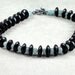 Aquamarine Necklace, Gemstone Necklace, Black Agate Necklace, Sterling Silver Toggle Clasp