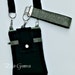 Choose Any Fabric in My Shop or Black and Olive Green / Sage Phone Case Satchel with Wristlet, Back Zipper Pocket