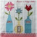 Flowers in Vintage Bottles, a Paper Piecing Pattern