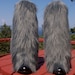 Gray Faux Fur Leg Muffs
