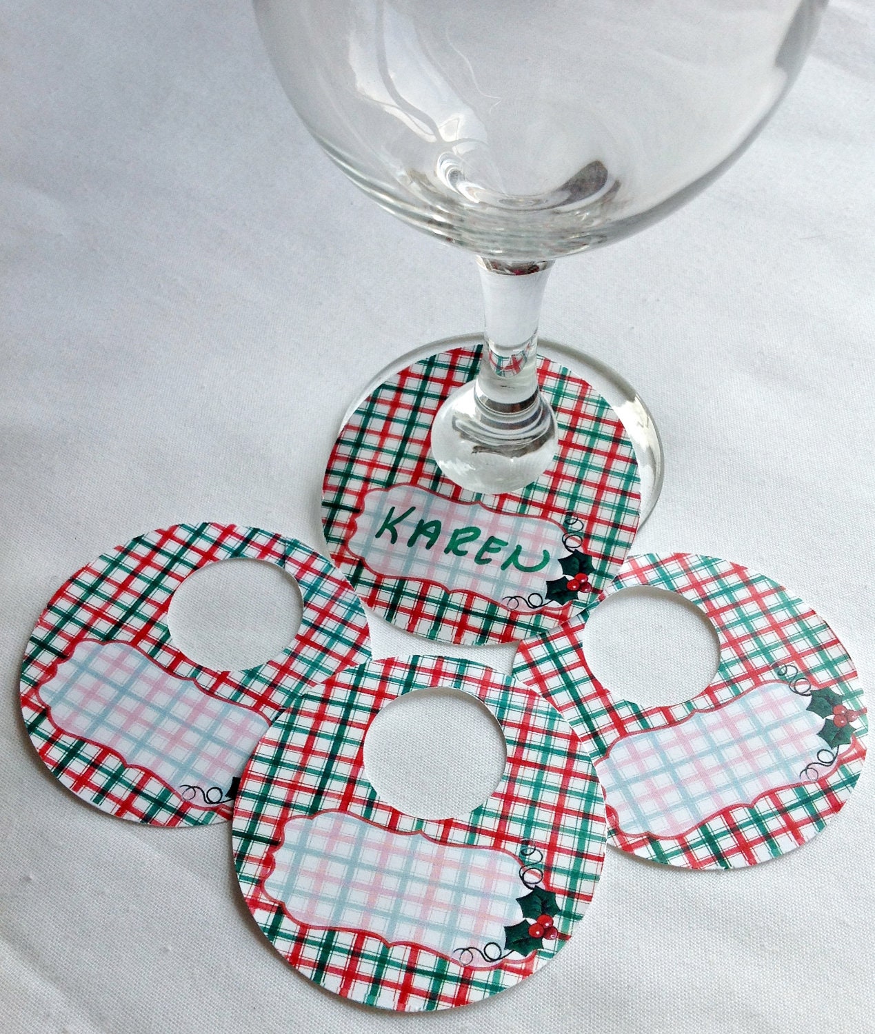 Holiday Drink Markers Placecards by 4AllOccasionFavors on Etsy