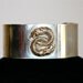 Vintage PIERRE CARDIN Cuff Sterling Silver 14K Serpent Bracelet -Rare-