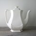 White Ironstone Teapot Coffee Pot