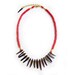 Mamba Necklace - Black and Red Tribal Inspired Handmade Necklace