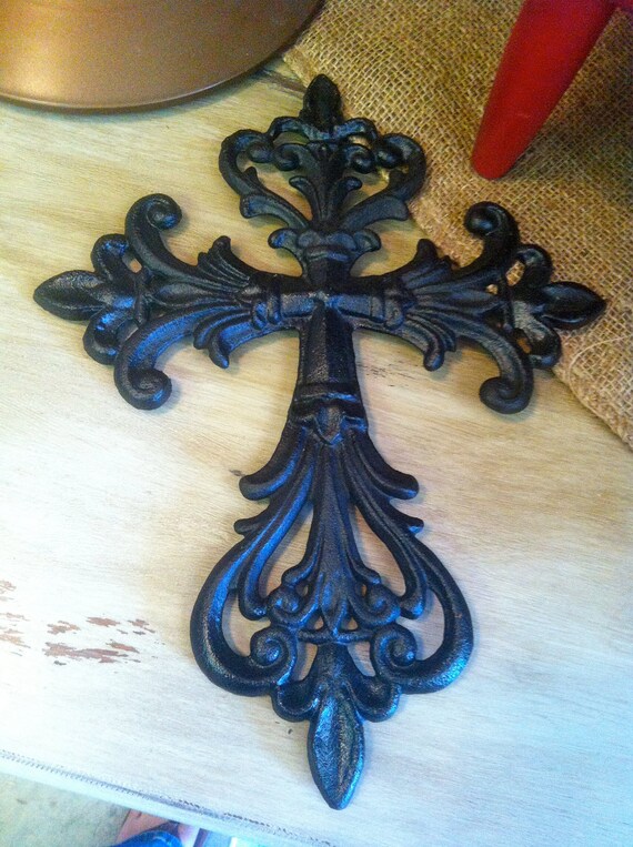 Black Cast Iron Wall Crosses Wall Decor