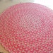 READY TO SHIP 38" fushia pink with, natural colored usa organic cotton