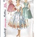 1950s Womens Day Dress with Full Skirt - Vintage Sewing Pattern Simplicity 1159 - 34 Bust