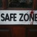 Halloween Safe Zone Zombie Holocaust Wood Sign Carved Lettering