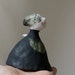 RESERVED : Porcelain bell 97 "Baby in her dreamscape" handmade OOAK sculpture