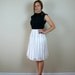 Vintage 1980s skirt -- Sheer White layered Silk flare skirt