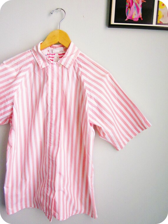 surfer stripe shirt 60s summer BEACH BOY button up mens size s