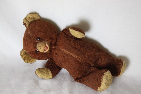 vintage rubber faced teddy bear