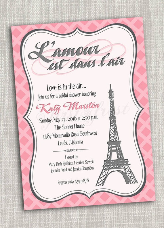 French Party Invitation Templates 2