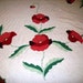 Vintage 1940's Applique Quilt Red Poppies Hand Stitched Excellent FREE Shipping