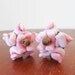 vintage 1950s Earrings // Pink Bead Cluster // Star Flower // Clip Ons