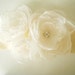 STORE CLOSING Elegant Soft Ivory Chiffon and Lace Handmade Wedding Bridal Sash