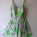 Vintage Womens Swimwear / Swimdress / Tennis Dress/ Green Floral