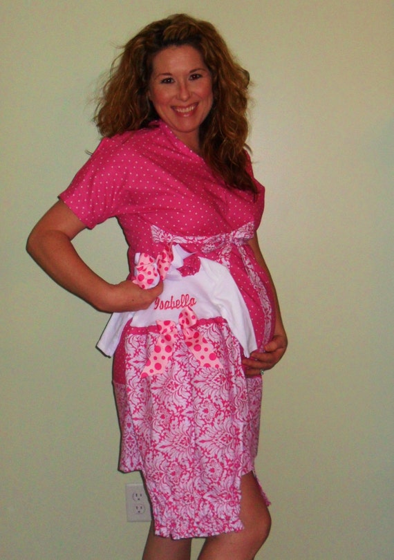 Items similar to Matching Mother and Baby Maternity Hospital Gowns